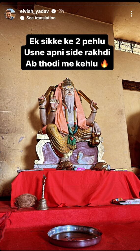 Elvish Yadav Instagram Story